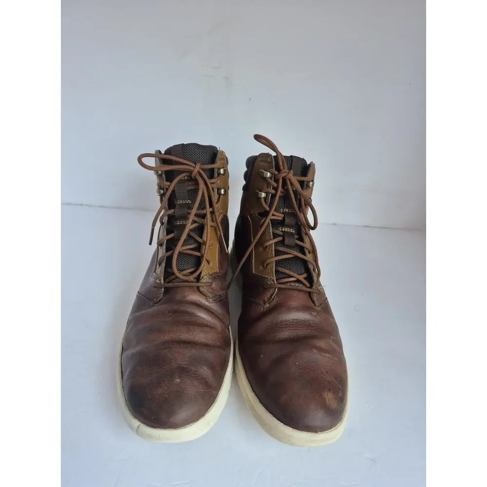 Timberland Graydon Boots Men's 11.5 Brown Leather Lace Up Combat Sneaker Comfort